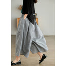 Plus Size Cotton Linen Culottes