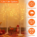 Lighted Birch Tree Artificial White Birch Twig Tree with 8 Warm White Lighting Modes for Wedding Party Christmas Holiday Festival Home Decoration