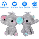 Elephant Crochet Kit Crochet Kit for Beginners DIY Knitting Supplies for Kids Adults 2 Types of Elephants
