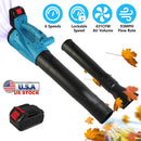 Cordless Leaf Blower 93MPH 431CFM Battery Powered Leaf Blower with 6 Variable Speeds 2 Rechargeable Batteries for Yard Patio Driveway