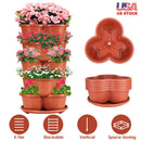 5 Tier Vertical Stackable Planter Garden Tower Stackable PlanterÊOutdoor Gardening Pots for Strawberries Flowers Herbs Vegetables