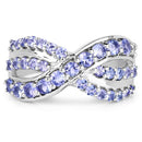 1.49 Carat Genuine Tanzanite .925 Sterling Silver Ring