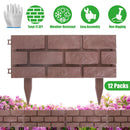 Garden Border Edging Panels 12-Pack with Rotatable Connectors