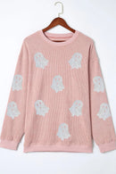 Ghost Round Neck Oversized Sweatshirt
