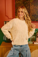 BiBi Checker Board Drop Shoulder Sweater