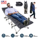 Folding Camping Cot Portable Sleeping Camping Bed Collapsible Travel Camp Cots Guest Bed Cot with 2-Sided Soft Pad 440LBS Max Load
