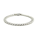 14K White Gold Cuban Link Bracelet