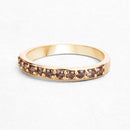 0.45 Carat Genuine Champagne Diamond 14K Yellow Gold Ring (I1-I2)