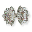 SILVER Glitter Tumbler Bow