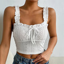 Spring and summer new elegant lace suspender vest top