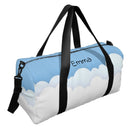 Personalized Blue Sky Cloud Duffel Bag with Custom Name ā Travel, Gym & Weekend Bag