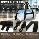 Personalized Blue Sky Cloud Duffel Bag with Custom Name ā Travel, Gym & Weekend Bag