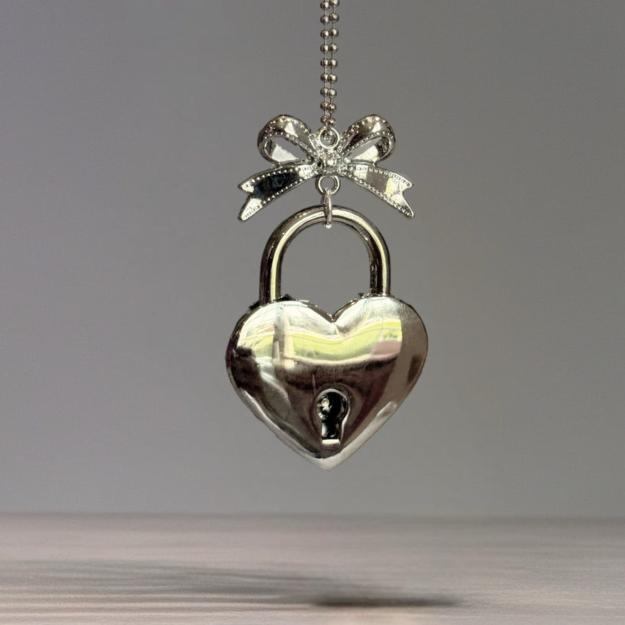 Coquette Heart Lock Charm - Tumbler Handle Charm