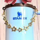 Gold Stars Deluxe Tumbler Charm Necklace