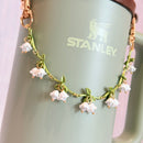 Snowdrops Deluxe Tumbler Charm Necklace