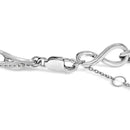 .925 Sterling Silver 1/2 Cttw Linked Infinity Anklet