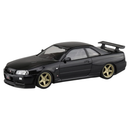 Aoshima: 1/32 The Snap Kit Nissan R34 Skyline GT-R Custom Wheel (Black Pearl) Scale Model Kit #11-SP2