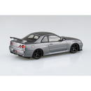 Aoshima: 1/32 The Snap Kit Nissan R34 Skyline GT-R Custom Wheel (Athlete Silver) Scale Model Kit #11-SP4