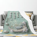 Personalized Baby Milestone Blanket with Name | Sleeping Dragon & Moon | Custom Dragon Baby Gift