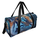 Personalized Blue Tiger Duffel Bag with Custom Name ā Wildlife Gym, Weekend & Travel Bag