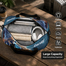 Personalized Blue Tiger Duffel Bag with Custom Name ā Wildlife Gym, Weekend & Travel Bag
