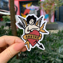 Abortion Angel With Cupid Arrow Heart Sticker | Vinyl Die Cut Decal