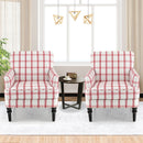 Modern Upholstered Padded Accent Chair with Rubber Wood Legs