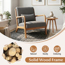 Accent Chair Corduroy Upholstered Lounge Chair with Lumbar Pillow