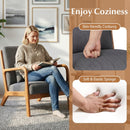Accent Chair Corduroy Upholstered Lounge Chair with Lumbar Pillow