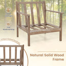 Modern Accent Chair with Solid Rubber Wood Armrests