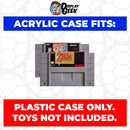 Acrylic Case for SNES Super Nintendo Standard Video Game Cartridges, 4mm thick, UV Resistant & Magnetic Slide Bottom