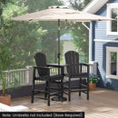 2-Seat Adirondack Chair All-Weather Adirondack Chair with Double Connecting Tray