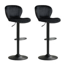 Adjustable Counter Height Chairs Set of 2 with Velvet Upholstered Backrests