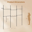 Floor to Ceiling Clothes Rack with 6 Adjustable Hanging Rods