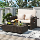 Premium Adjustable Outdoor Patio Daybed Set with Cushions and Storage Ottoman