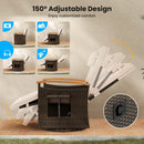 Adjustable Outdoor Recliner Chair with 150° Backrest and Footrest