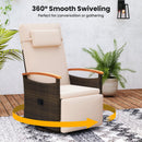 Adjustable Outdoor Recliner Chair with 150° Backrest and Footrest