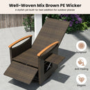 Adjustable Outdoor Recliner Chair with 150° Backrest and Footrest