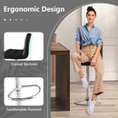 Adjustable Swivel Bar Stool with PU Leather-Brown