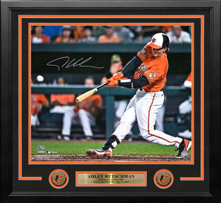 Adley Rutschman First MLB Hit Baltimore Orioles Autographed 16
