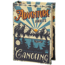 Adventure Awaits Canoeing Book Box | Outdoor-Themed Book Shaped Storage Stash Trinket Box