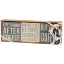 After Coffee Box Sign Set | Wall Desk Display Gift Set | 4" x 4" | Gift for Her