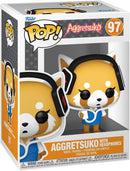 Funko Pop! Sanrio Aggretsuko with Headphones Vinyl Figure #97 with Funko Protector