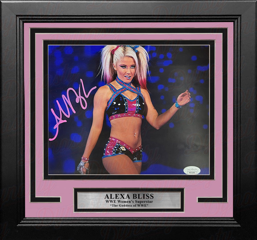 Alexa Bliss Making Her Entrance Autographed Framed WWE Wrestling Photo