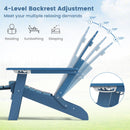 All-Weather HIPS Patio Adirondack Lounge Chair with Retractable Footrest
