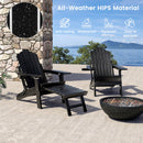 All-Weather HIPS Patio Adirondack Lounge Chair with Retractable Footrest