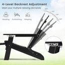 All-Weather HIPS Patio Adirondack Lounge Chair with Retractable Footrest