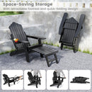 All-Weather HIPS Patio Adirondack Lounge Chair with Retractable Footrest