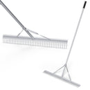 Aluminum Rake with 36 Inch Wide Rake Head and 68 Inch Long Handle