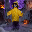 Animatronic Haunted Boy Prop with Light Up Eyes & Sound